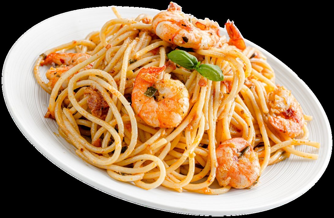 Garlic Prawns Spaghetti